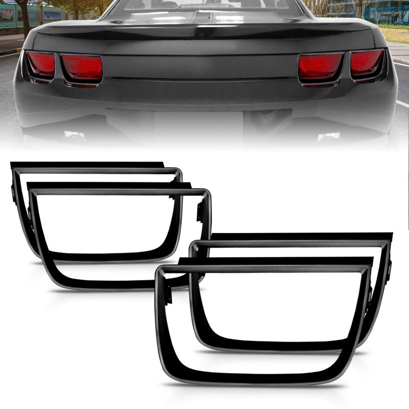 Anzo Taillight Bezels 2010-2013 Chevrolet Camaro Taillight Bezels- 4pc Flat