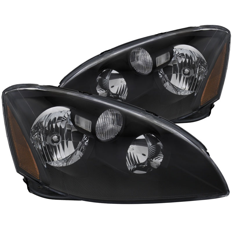 Anzo 2002-2004 Nissan Altima Crystal Headlights Black