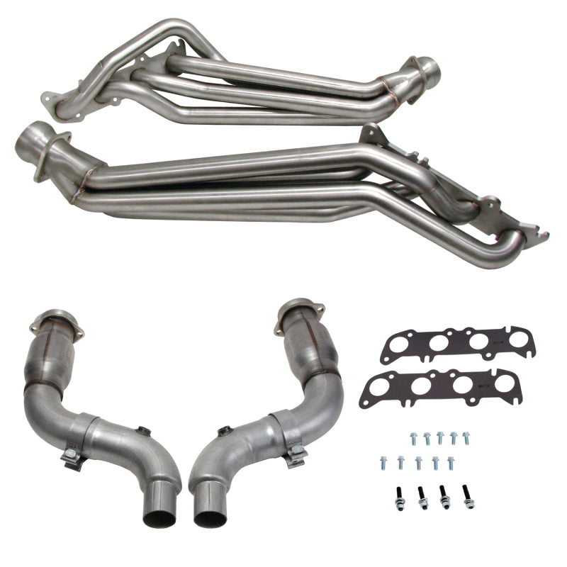 BBK 15-23 Ford Mustang GT 1-3/4 Long Tube Headers w/High Flow Catted Mid Pipe (304SS) 16338