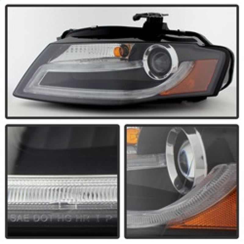 Spyder Audi A4 09-12 Projector Headlights Xenon/HID Model Only - DRL LED Blk PRO-YD-AA408-HID-DRL-BK 5080752