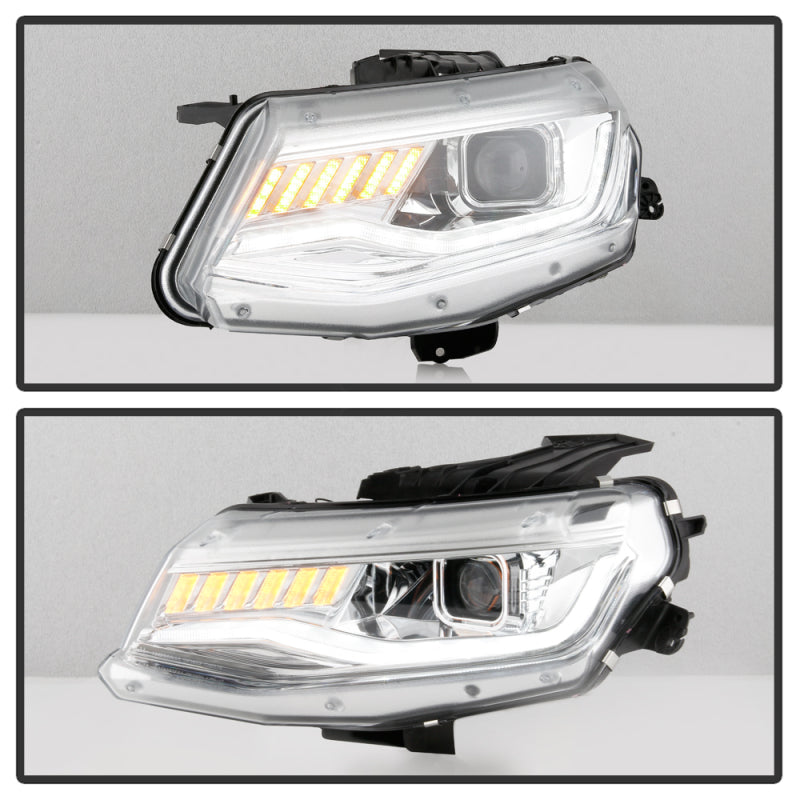 Spyder Chevy Camaro 16-18 (Do Not Fit Halogen) Projector Headlights Chrome PRO-YD-CCAM16HIDSI-SEQ-C 5087386