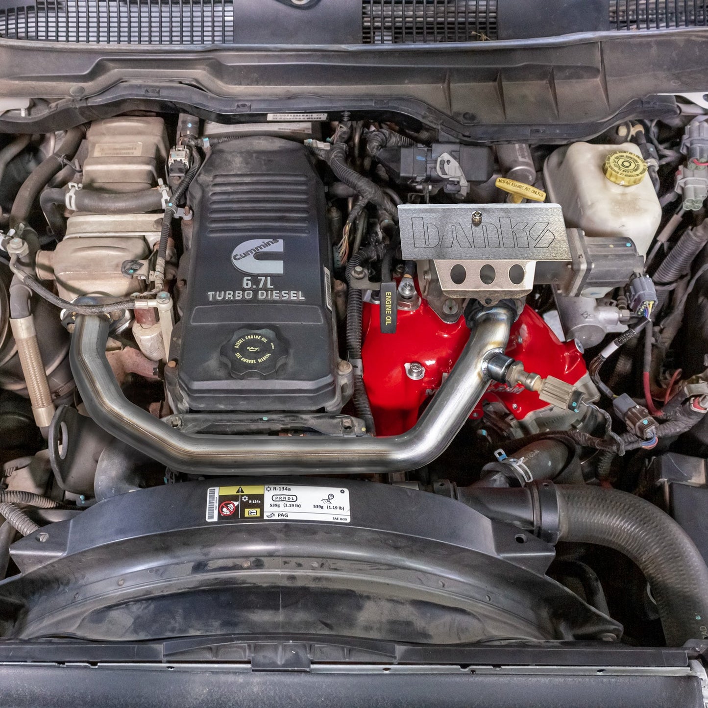 Banks Power 07.5-12 Ram Cab Chassis 6.7L Diesel Monster-Ram Intake System w/Fuel Line - Red 42806-R