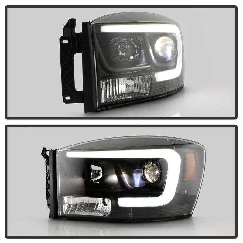 SPYDER 06-08 Dodge Ram 1500 LED Headlights - Black PRO-YD-DR06PL-BK 5088178