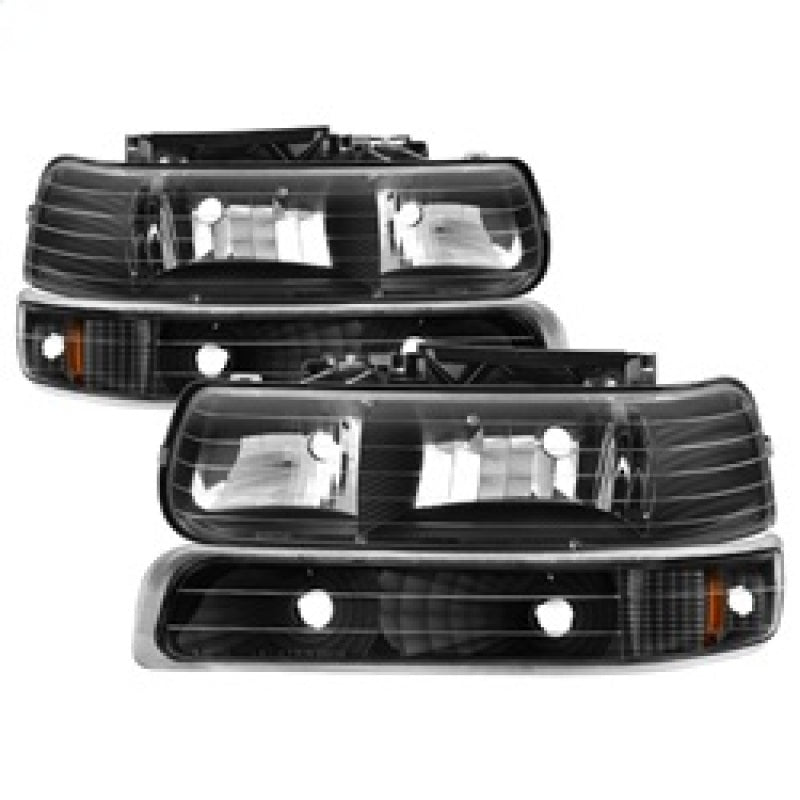 SPYDER Xtune Chevy TahOE 00-06 Amber Crystal Headlights w/ Bumper Lights Black HD-JH-CSIL99-SET-AM-BK 5064219