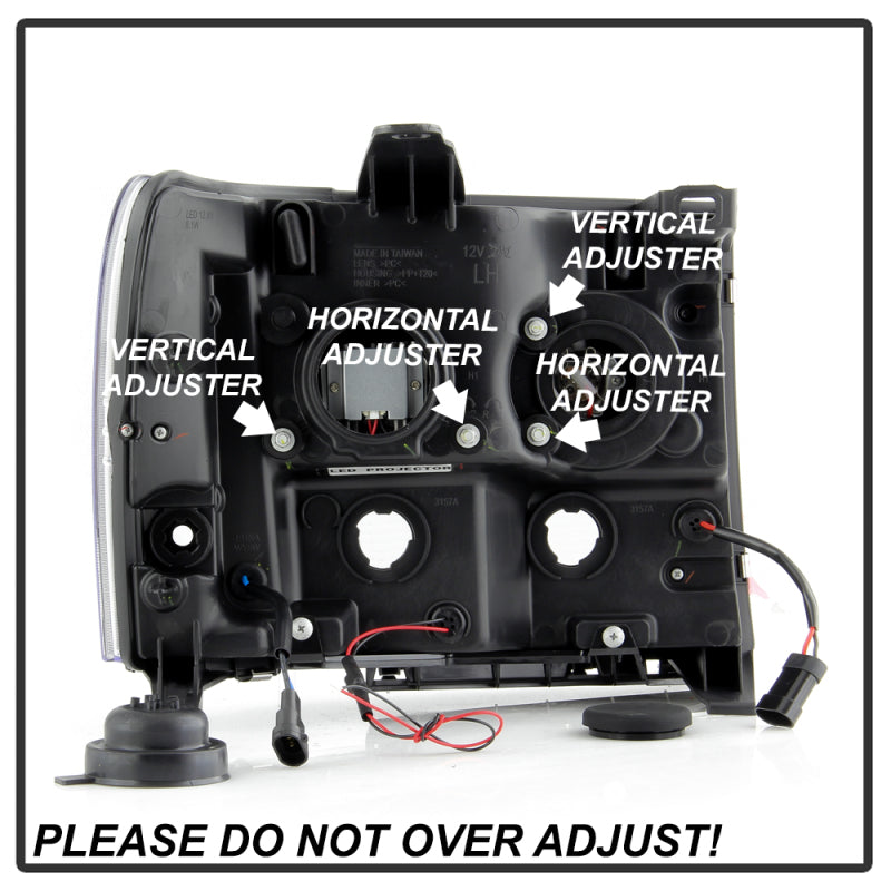 Spyder GMC Sierra 1500/2500/3500 07-13 Denali 08-13 LED Headlights Blk PRO-YD-GS07V2PL-BK 5087522