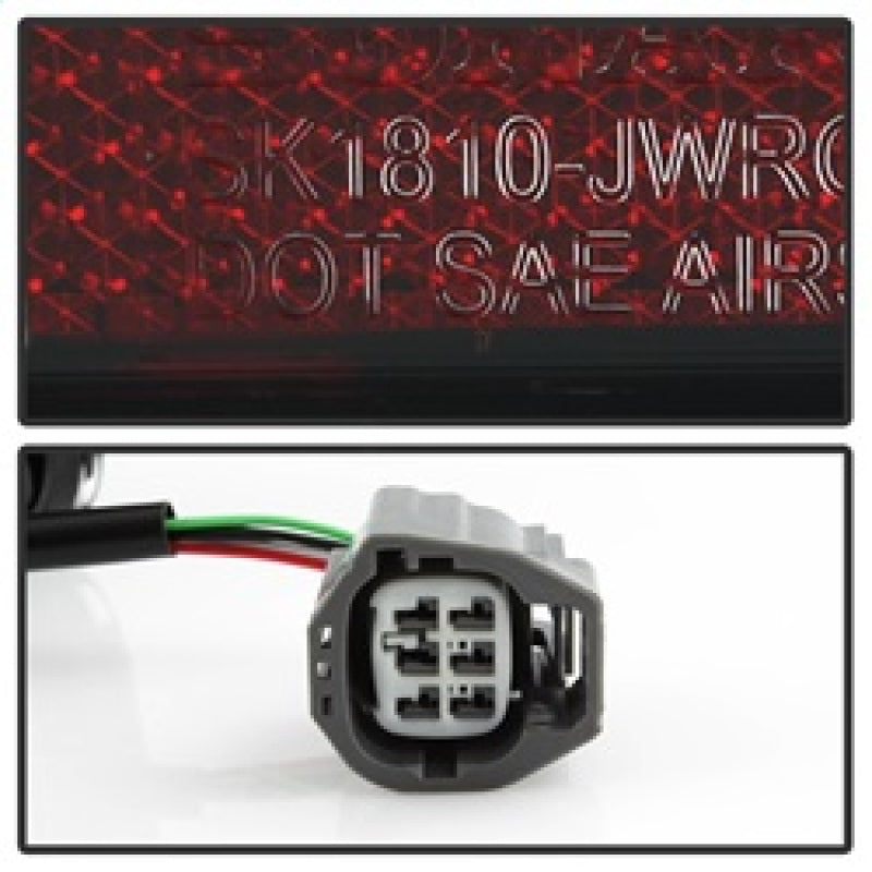 Spyder 07-16 Jeep Wrangler Version 2 Light Bar LED Tail Lights - Red Clear (ALT-YD-JWA07V2-LBLED-RC) 5084798