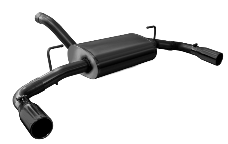 Corsa 18+ Jeep Wrangler JL 2.5in Dual Rear Exit Black Tips Sport Axle-Back Exhaust 21014BLK