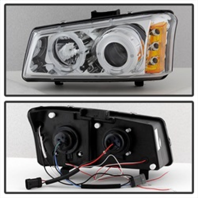 Spyder Chevy Silverado 1500 03-06 Projector Headlights LED Halo LED Ambr Reflctr Ch PRO-YD-CS03-AM-C 5009463