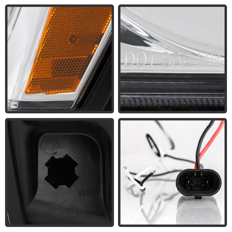 Spyder 05-07 Jeep Grand Cherokee - Light Bar Projector Headlights - Chrome - PRO-YD-JGC05V2-LB-C 5086112