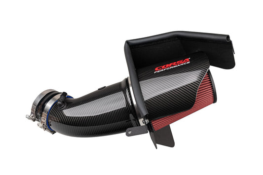 Corsa Black / Carbon Fiber Air Intake | 2017-2024 Challenger, Charger 6.2L (44004)