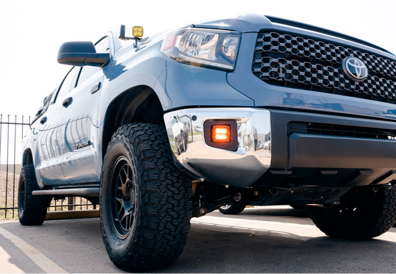 Cali Raised LED Cali Raised 14-21 Toyota Tundra Led Fog Light Pod Replacements Brackets Kit For - 3X2 18W Amber Pod CR2568