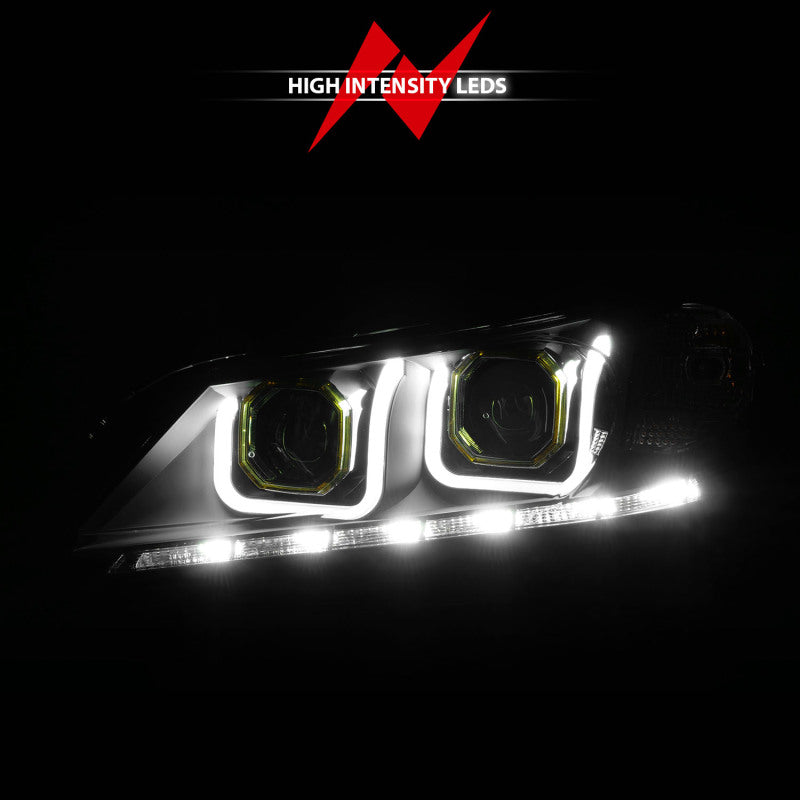 Anzo 2013-2015 Honda Accord Projector Headlights w/ U-Bar Black