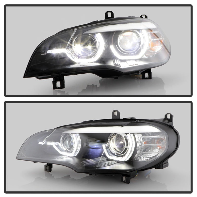 Spyder BMW X5 E70 07-10 Xenon/HID AFS High-Power LED Headlights - Black PRO-YD-BMWE7007AFSHIDAP-BK 5088239