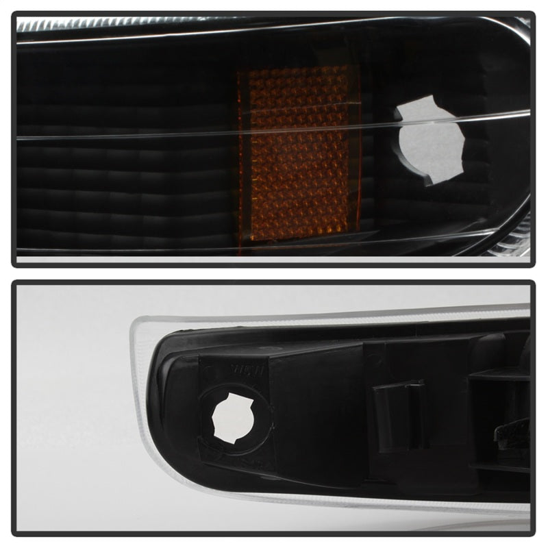 SPYDER Xtune Chevy Silverado 99-02 Amber Reflector Bumper Lights Black CBL-JH-CS99-AM-BK 5064271