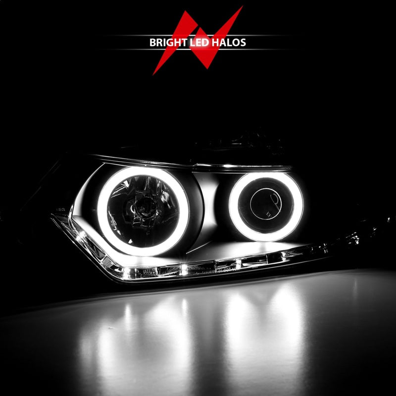 Anzo 2009-2012 Acura Tsx Projector Headlights w/ Halo Black (CCFL)