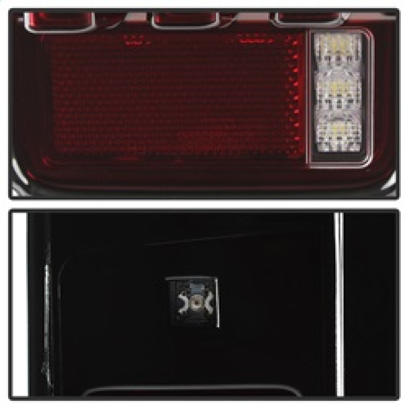 Spyder 07-16 Jeep Wrangler Version 2 Light Bar LED Tail Lights - Red Clear (ALT-YD-JWA07V2-LBLED-RC) 5084798