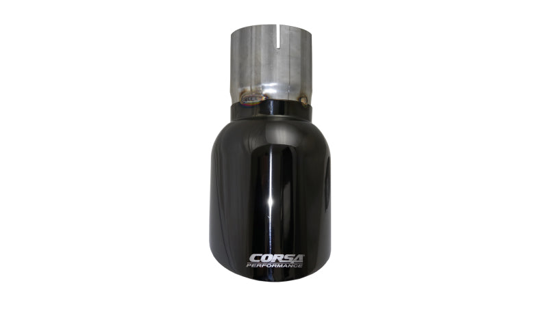 Corsa Performance Single Universal 3.0 In Inlet / 4.5 In Outlet Black PVD Pro-Series