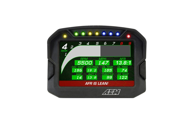 AEM CD-5LG Carbon Logging Digital Dash Display w/ Internal 10Hz GPS & Antenna 30-5603