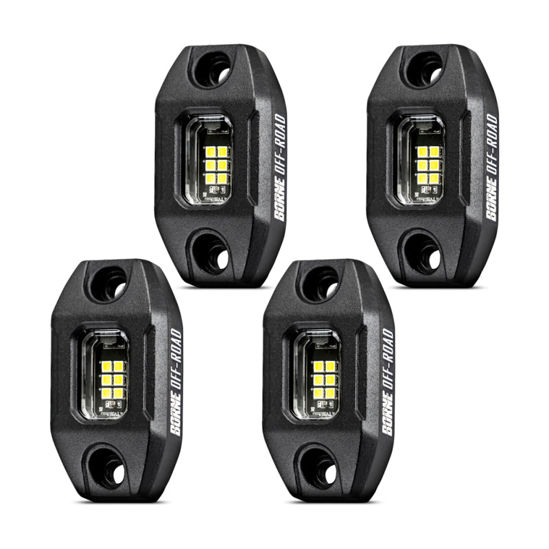 Borne Off-Road Rock Light (Kit of 4) Short Harness BNLT-RL-4A