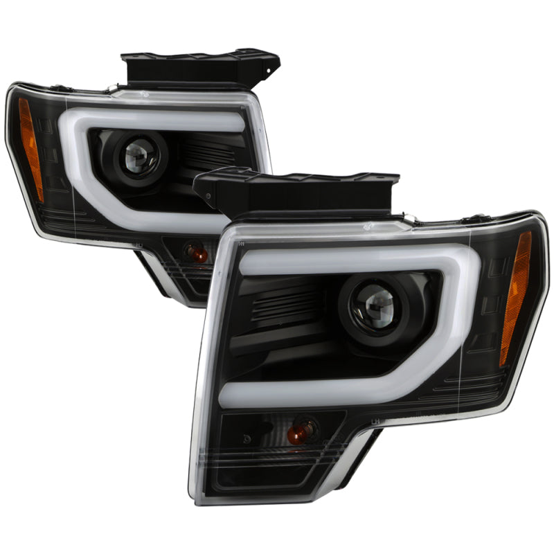 Spyder Ford F150 09-14 Halogen Light Bar Projector Headlights Black PRO-YD-FF15009PL-BK 5087577