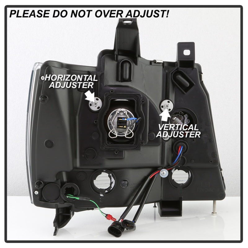 Spyder 07-14 Chevy Suburban/1500/2500/Tahoe V2 Projector Headlights All Blk PRO-YD-CSUB07V2-DRL-BKV2 5085986