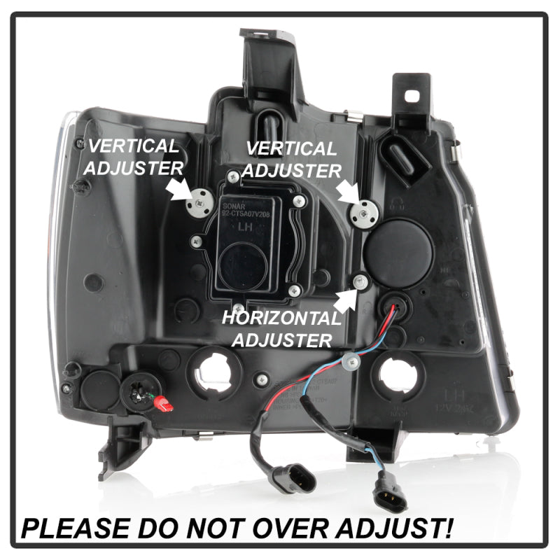 Spyder Chevy Suburban 1500/2500 07-14 Tahoe 07-14 LED Headlights Black PRO-YD-CSUB07V2PL-BK 5087515