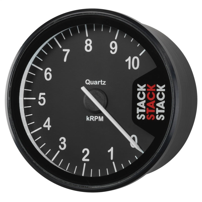 Autometer Stack Clubman Tachometer 80mm 0-10K RPM - Black ST200-010