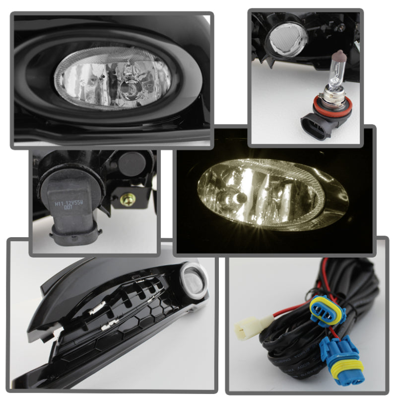 Spyder Honda Civic 2013-2014 4dr OEM Fog Light W/Switch Clear FL-HC2013-4D-C 5077745
