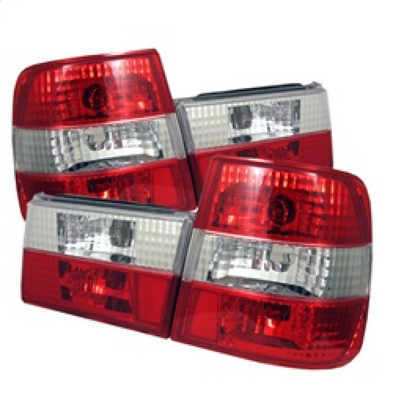 Spyder BMW E34 5-Series 88-95 Euro Style Tail Lights Red Clear ALT-YD-BE3488-RC 5000491