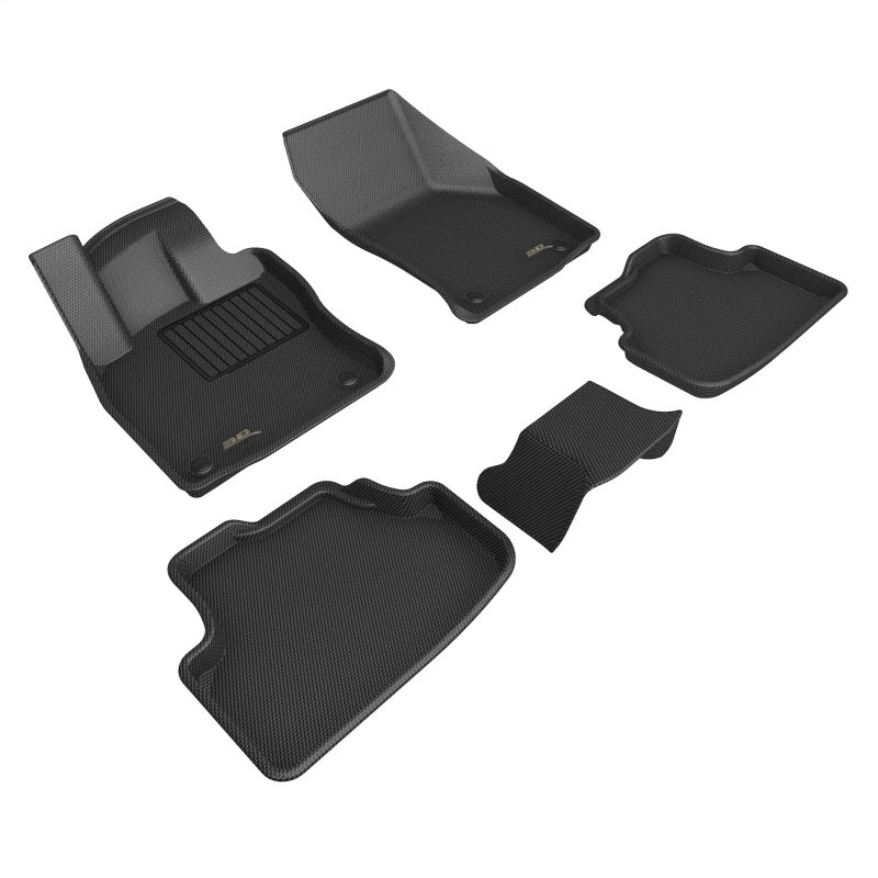 3D MAXpider 21-23 Volkswagen Golf Gti/Golf R Kagu Floor Mat- Black R1 R2 L1VW12201509