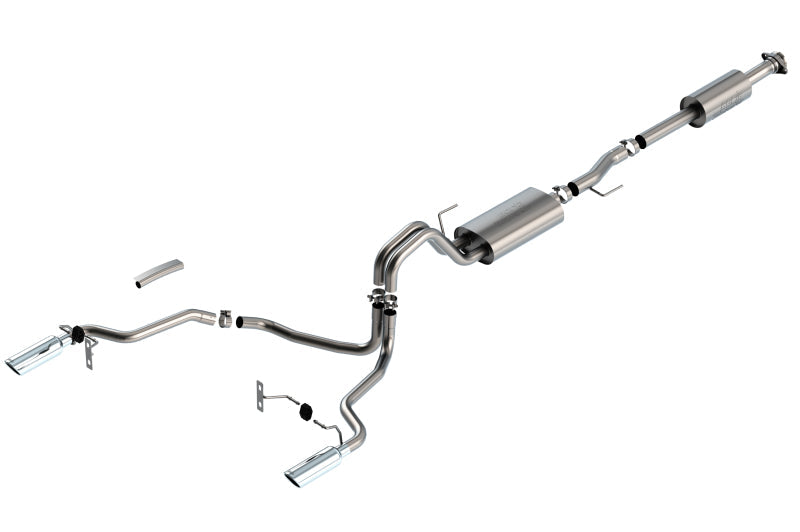 Borla F-150 2021 2.7L/3.5L 4dr CC SB EC STB Lari/King R/Plinum/LTD 3/2.25 SRE CB Touring CHR Tips 140862