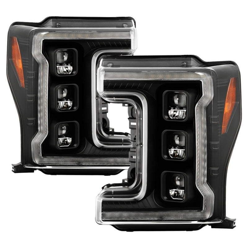 Spyder Ford F-250/F-350/F450 17-18 Full LED Headlights Chrome PRO-YD-FS17HALAP-SEQ-BK 5087430