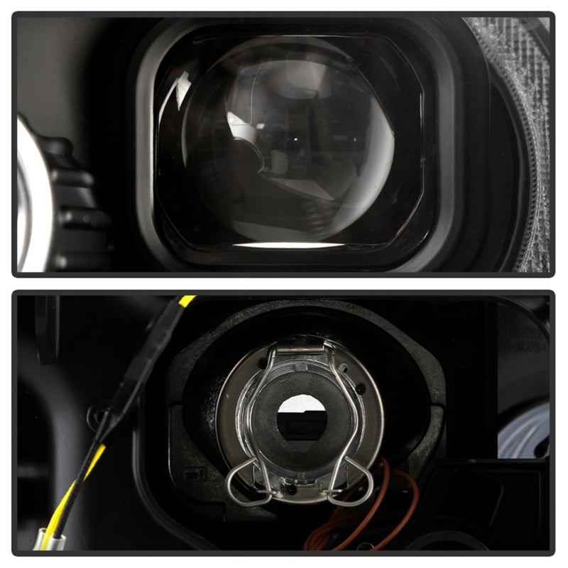Spyder Mini Cooper 07-12 V2 Halogen Model Only Projector Headlights - Black PRO-YD-MC07V2SI-SBLB-BK 5088215