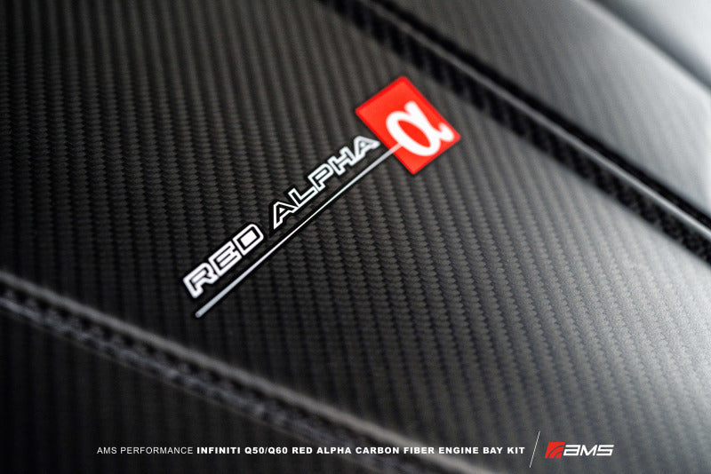 AMS Performance Infiniti 17+ Q60 / 16+ Q50 3.0TT Alpha Matte Carbon Engine Cover ALP.28.06.0001-1