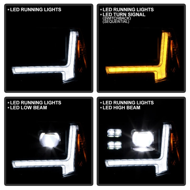 SPYDER Apex 14-21 Toyota Tundra High-Power LED Module Headlights - Black (PRO-YD-TTU14V2AP-SBSEQ-BK) 5088727