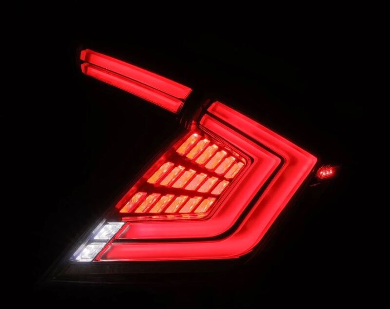 AlphaRex 16-21 Honda Civic Hatchback / Type-R FK8 Nova-Series LED Tail Lights - Clear Smoke 676040 *Discontinued