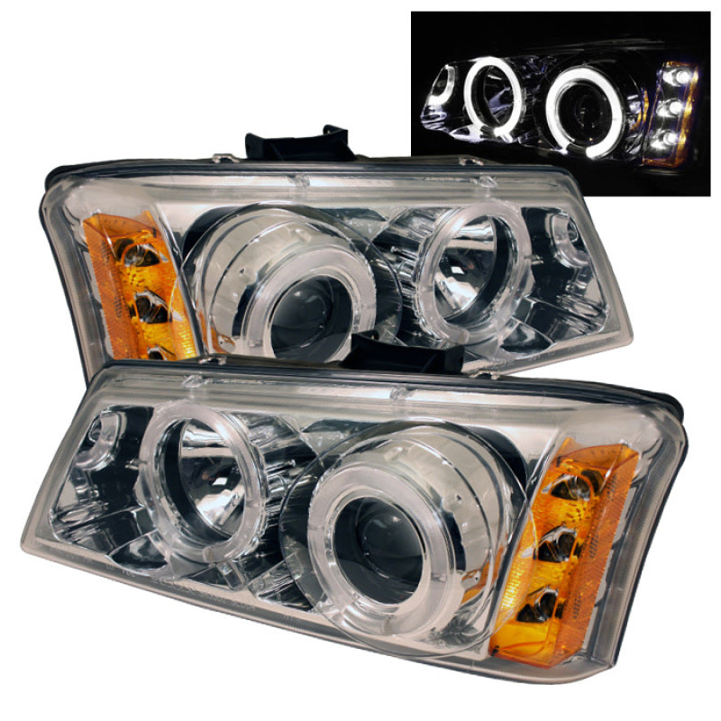 Spyder Chevy Silverado 1500 03-06 Projector Headlights LED Halo LED Ambr Reflctr Ch PRO-YD-CS03-AM-C 5009463