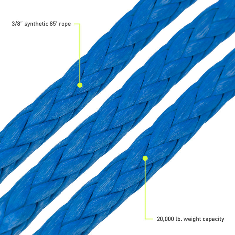 Borne Off-Road 12K Winch - Blue Synthetic Rope BNWN-12-SBL