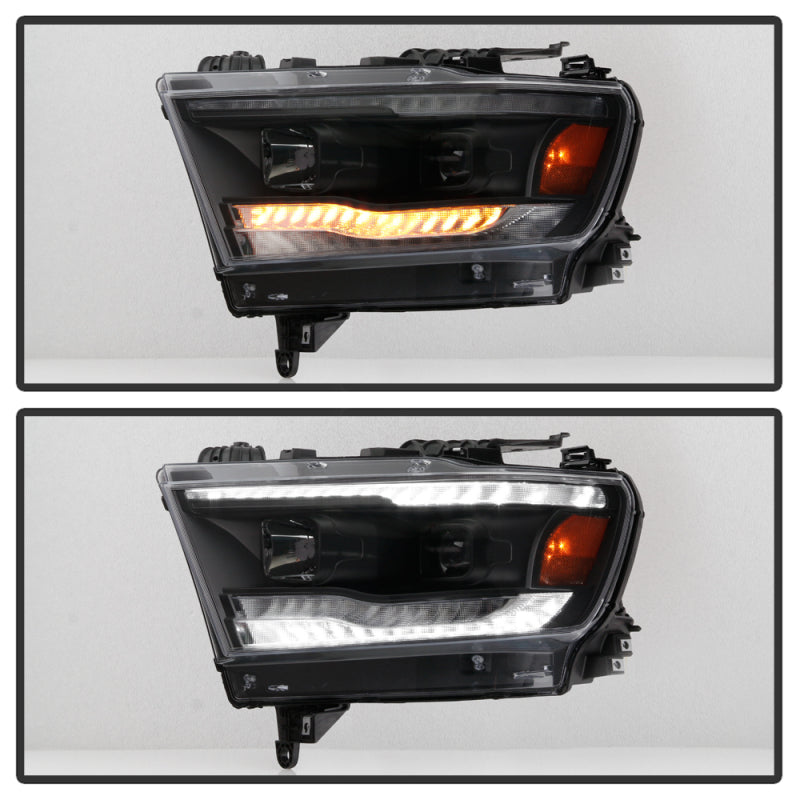 Spyder Dodge Ram 19-20 Halogen Model Projector Headlights Chrome PRO-YD-DR19HALSI-SEQ-BK 5087393