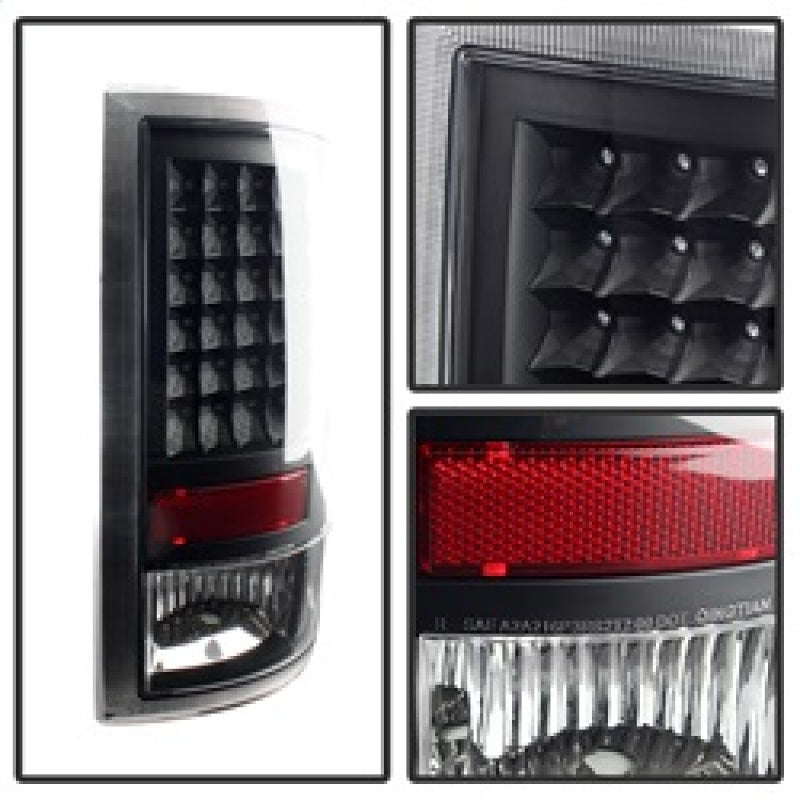 SPYDER Xtune Dodge Ram 1500 09-14 LED Tail Lights Incandescent Model Only Black ALT-JH-DR09-LED-BK 9025587