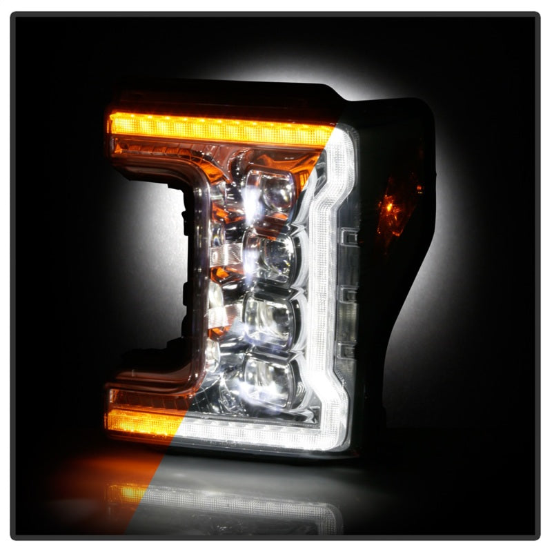 Spyder Ford F-250/F-350/F450 17-18 Full LED Headlights Black PRO-YD-FS17HALAP-SEQ-C 5087447