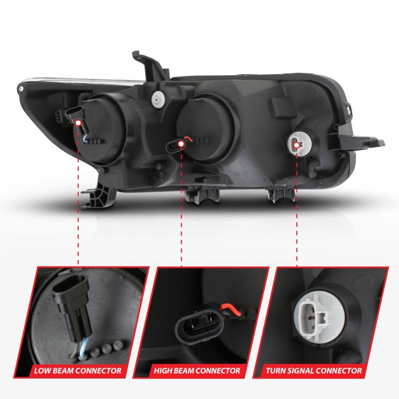 Anzo 2008-2010 Scion Xb Projector Headlights w/ Halo Black