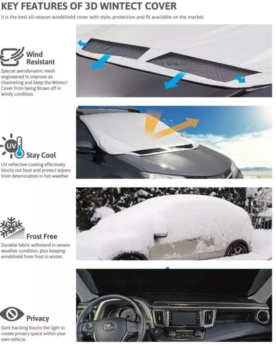 3D MAXpider Size F 3D Wintect Windshield Cover B014KOZAWE