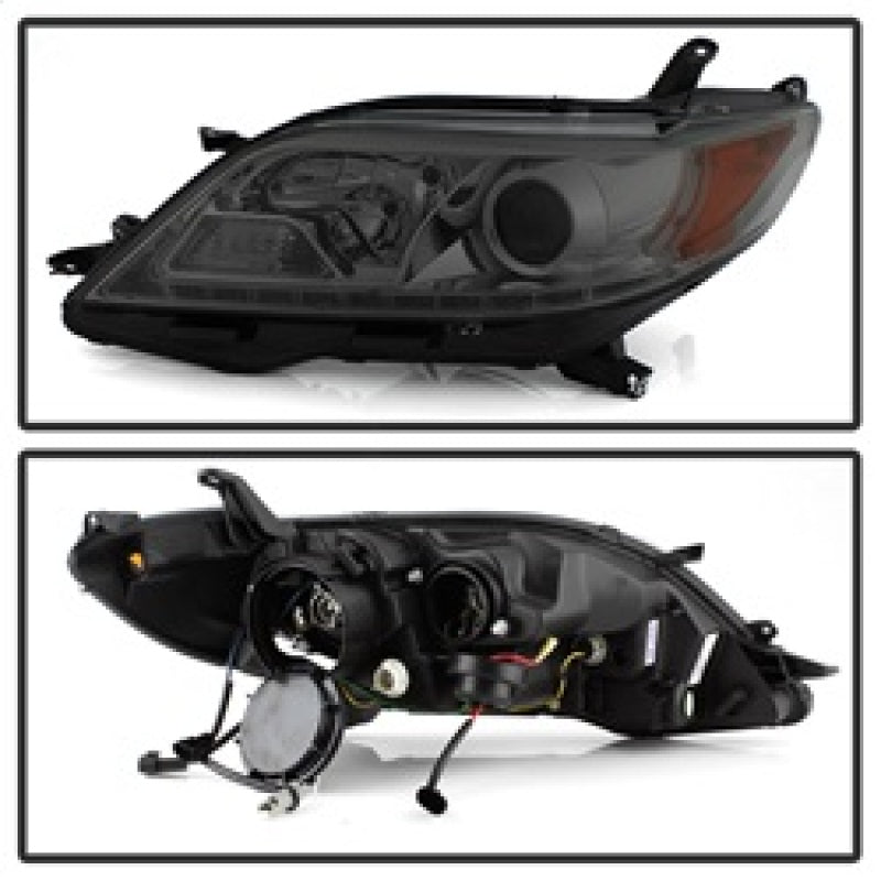 Spyder 11-14 Toyota Sienna Projector Headlights - DRL LED - Smoke PRO-YD-TSEN11-DRL-SM 5083999