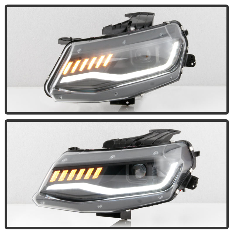 Spyder Chevy Camaro 16-18 (Do Not Fit Halogen) Projector Headlights Black PRO-YD-CCAM16HIDSI-SEQ-BK 5087379