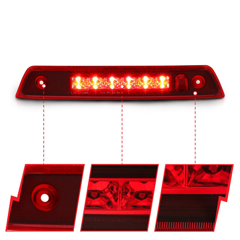 ANZO 05-10 Jeep Grand Cherokee LED 3rd Brake Light - Red 531108
