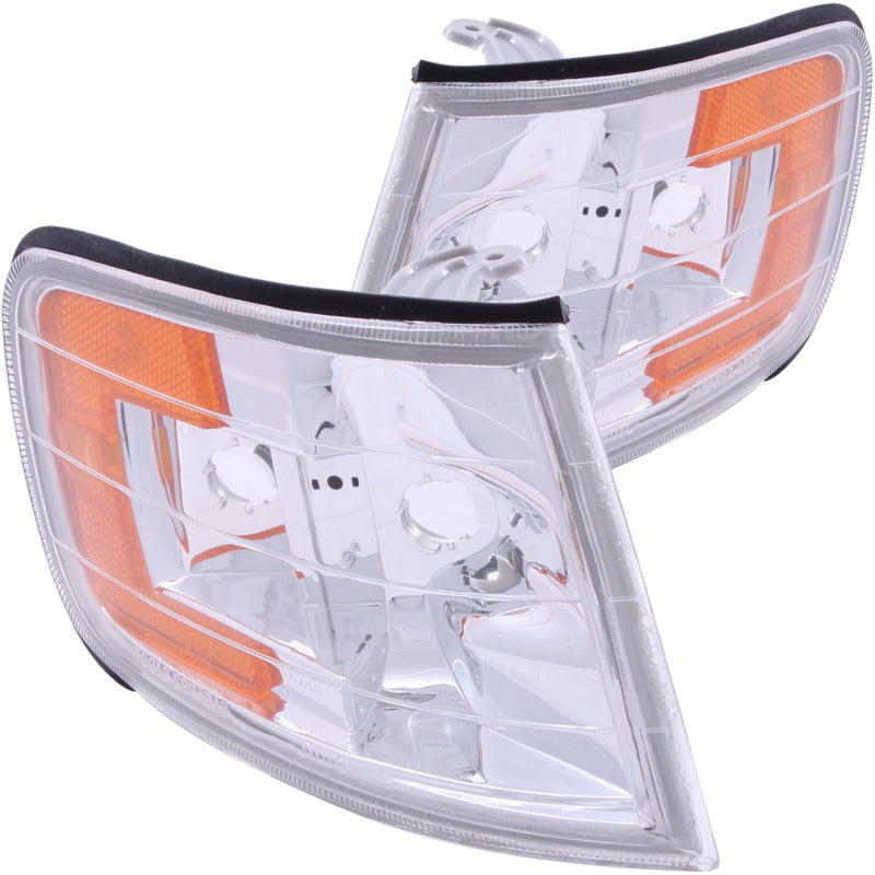 Anzo Corner Lights 1994-1997 Honda Accord Euro Corner Lights Chrome w/ Ambe