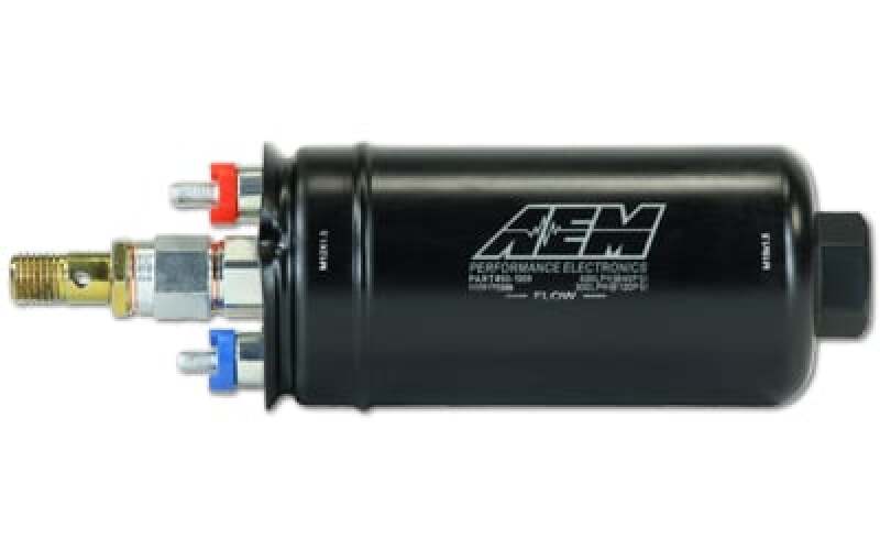 AEM Electronics 400lph Inline High Flow Fuel Pump. 400lph@40psi, 300LPH@120psi. M18x1