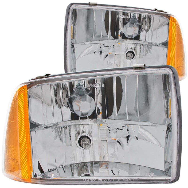 Anzo 1995-1997 Chevrolet Blazer Crystal Headlights Chrome 1pc