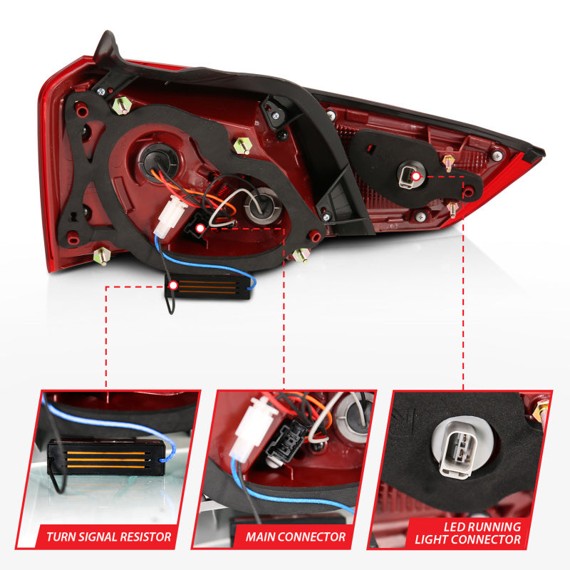 Anzo Chevy Impala 14-18 L.E.D Taillight  Red/Clear
